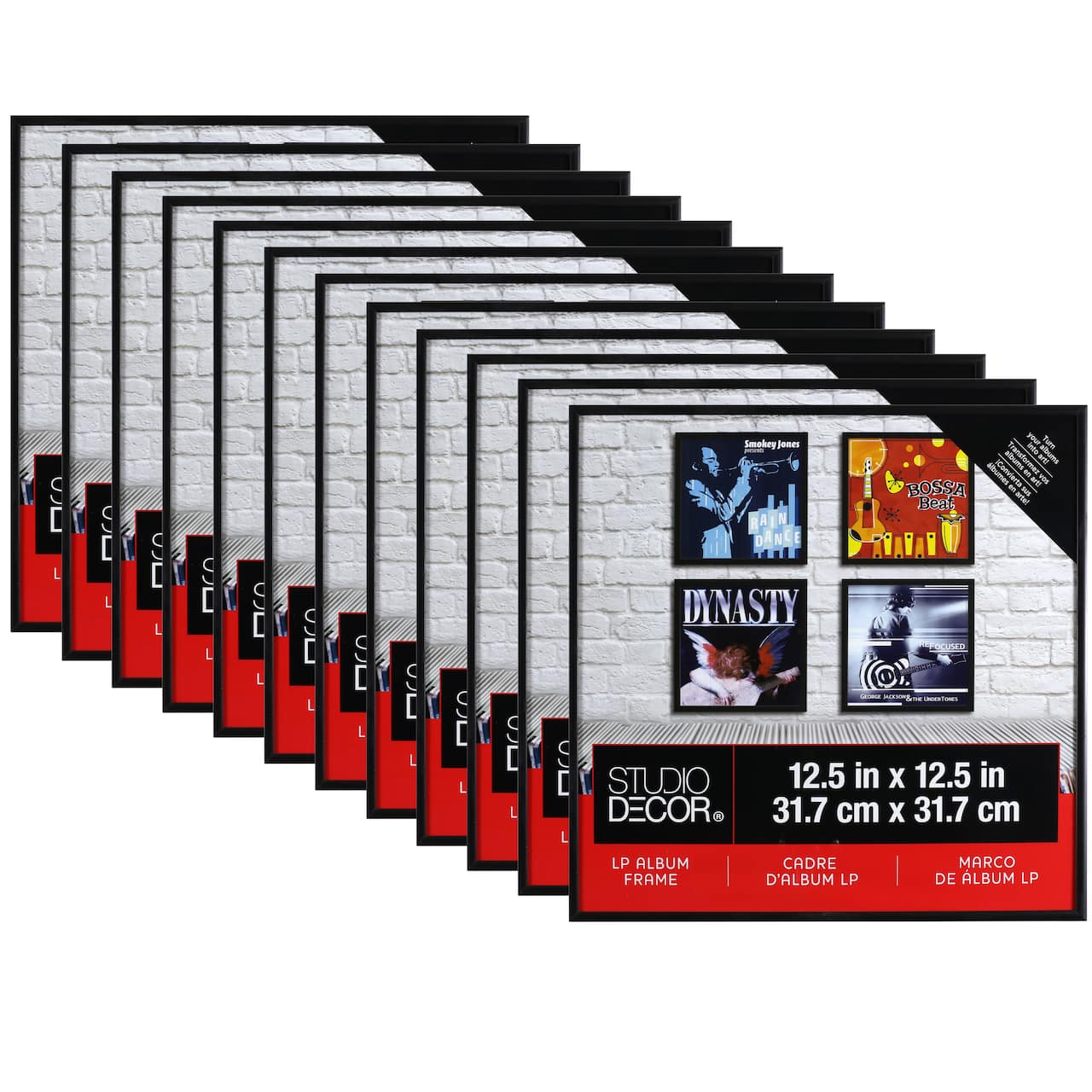12 Pack: 12.5" x 12.5" Black LP Album Frame by Studio Décor®